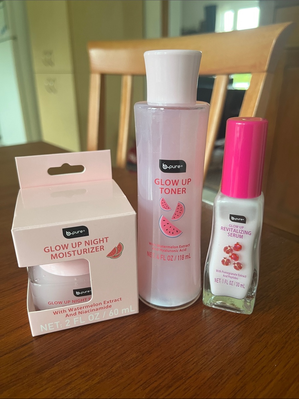 Glow Up Trio — Light Pink Toner, Serum & Moisturizer